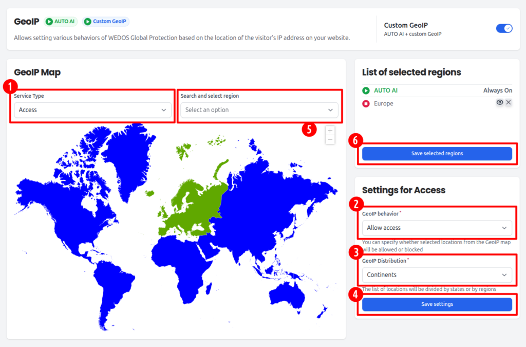 GeoIP Allow access