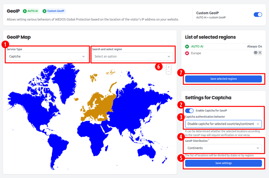 GeoIP enable Captcha